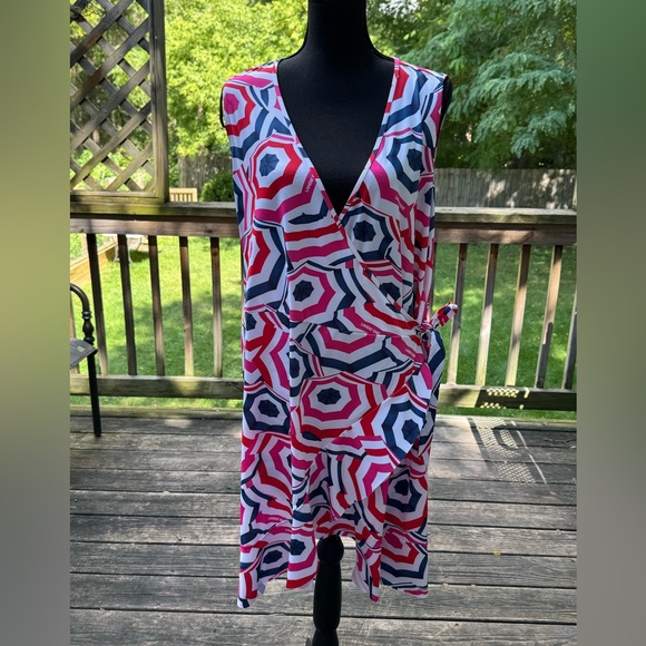 Lands' End Other - Lands' End Colorful Geometric Dress swimsuit cover up